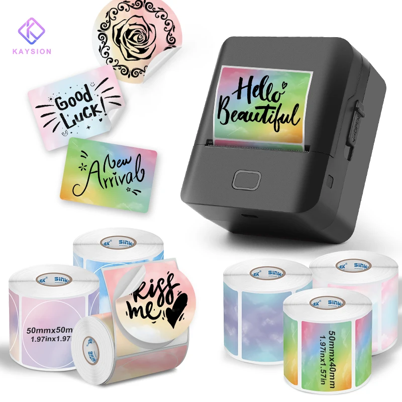 

Карманный принтер KAYSION, портативный мини-принтер, самоклеящаяся машина для печати наклеек с маркером этикеток