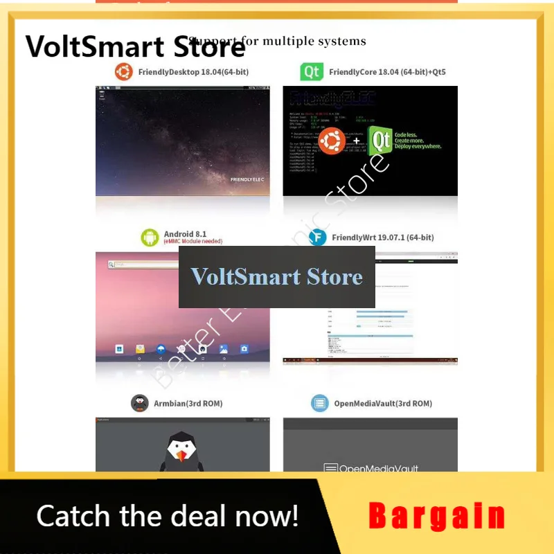 VoltSNanoPi M4B Development Board - RK3399 Dual Camera Support With 2GB RAM, PCIe Expansion & 4K Android Playback​