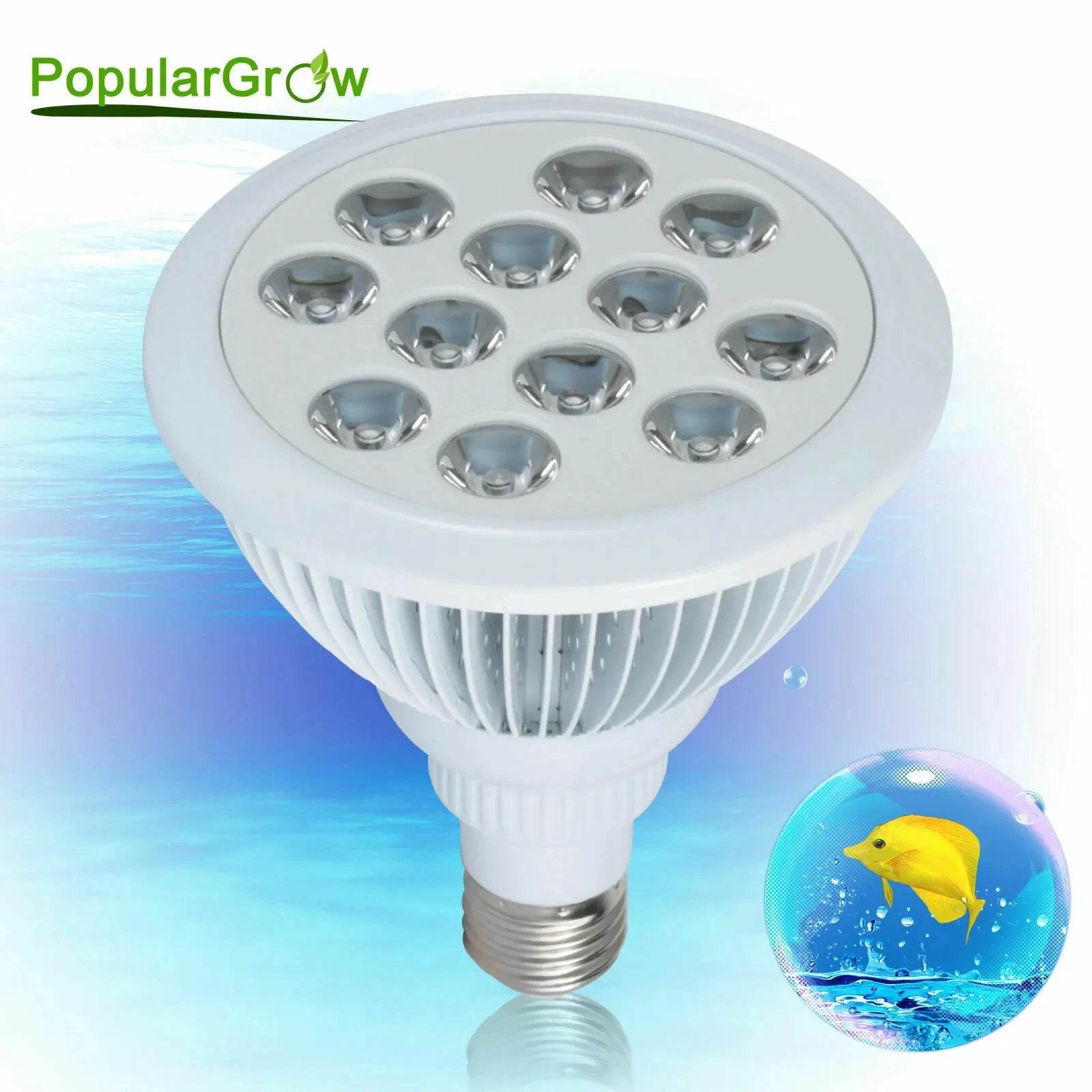 Led Aquarium Light E27 12W Coral Reef Light for SPS LPS Coral Fish Tank