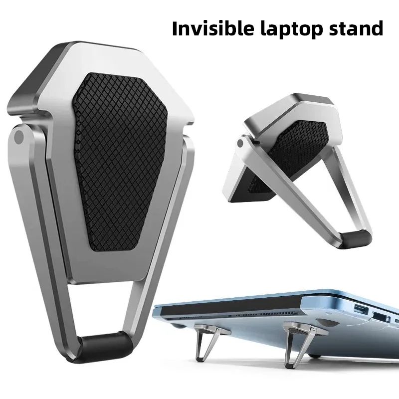 Metal Foldable Laptop Stand Universal Non-slip Bracket Self-Adhesive Invisible for IPad Notebook laptop laptops computer