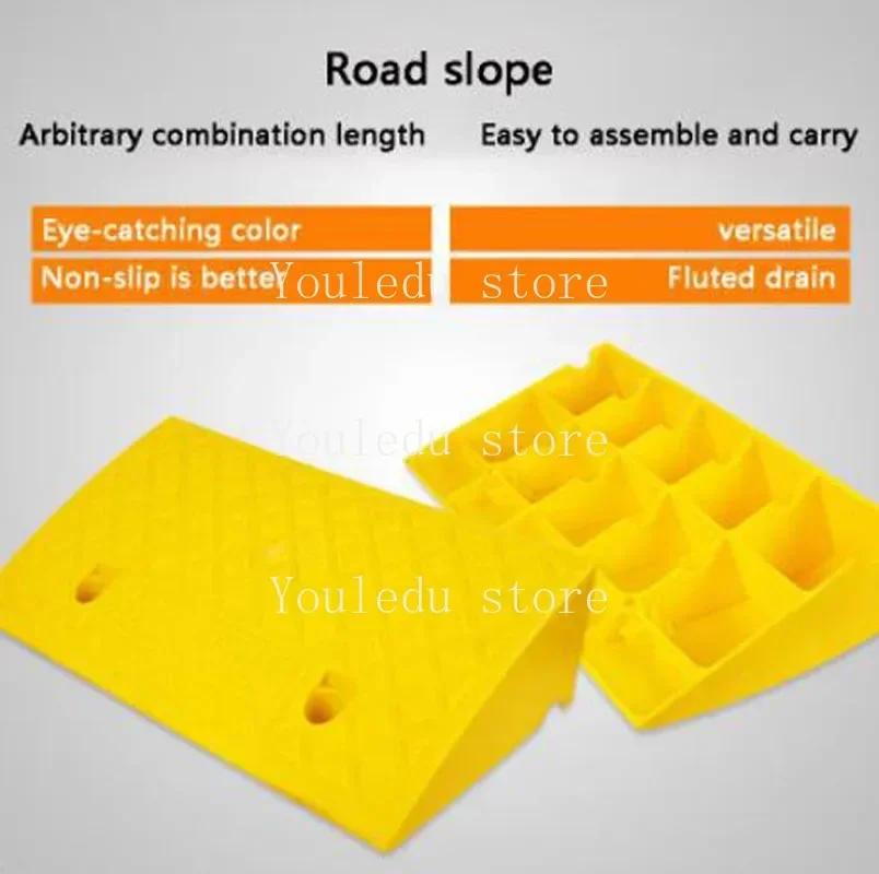 40*60*22cm Plastic PVC Road Slope Ramp Pad Portable Car Step Uphill Triangle Mat Curb Rubber