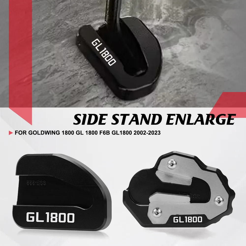 

For HONDA Goldwing 1800 GL 1800 F6B GL1800 2002-2022 2023 Motorcycle CNC Kickstand Extension Foot Side Stand Pad Support Plate
