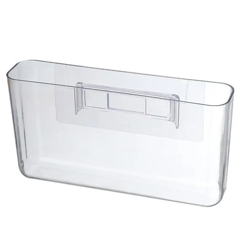 Transparent Wall Storage Box Wall-mounted No Punch Bedside Racks Cosmetic Hanging Wall Mounted Organizer Storage Box