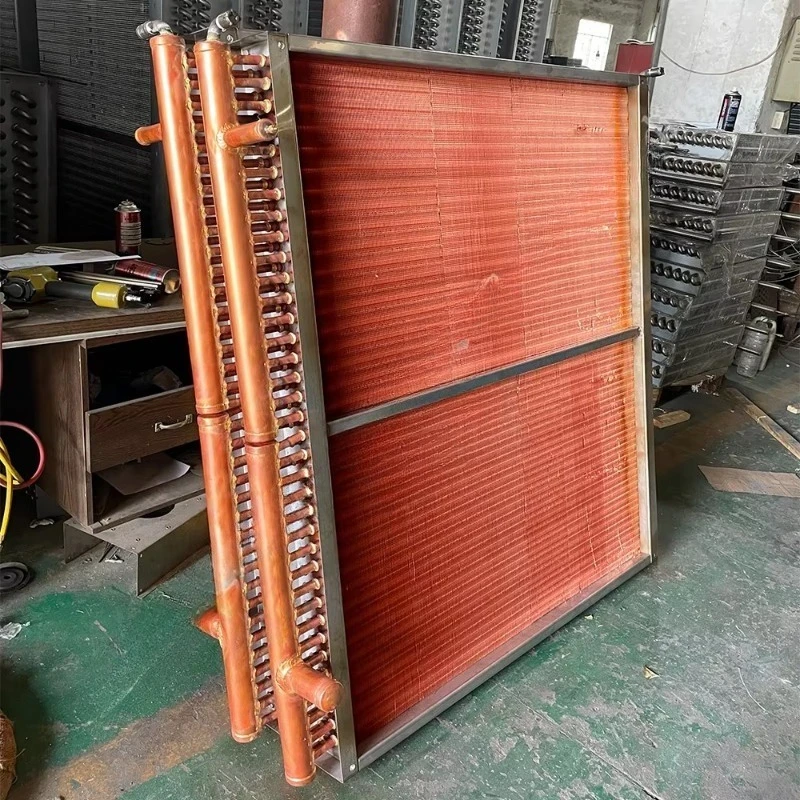 Copper Tube Finned Heat Exchanger Coil for Large Engine Cooling System and Industrial Radiator Component