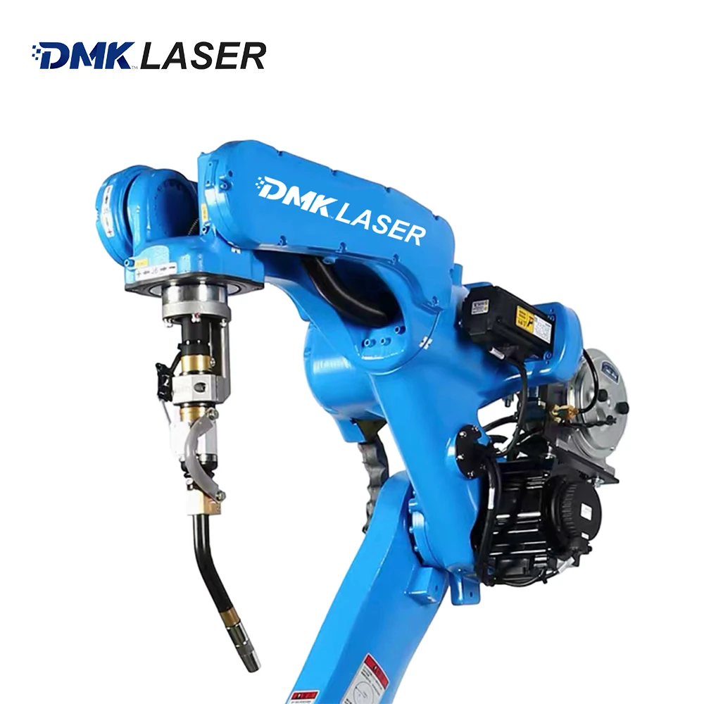 DMK High Quality 1500W Automatic 6 Axis Robot Arm Fiber Laser Robotic Welding Machine For Corner Welding