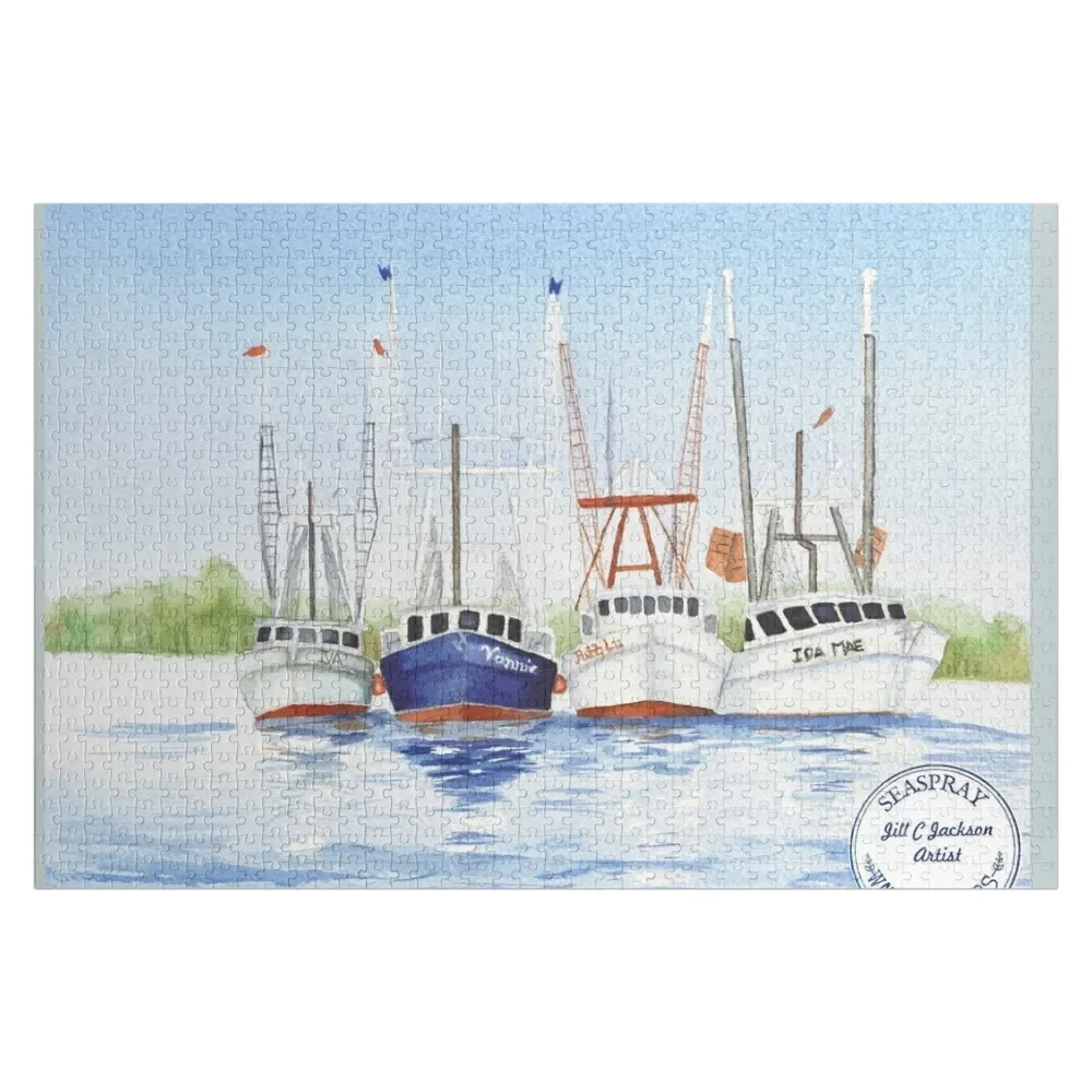 

Shrimp Boats Jigsaw Puzzle Custom Jigsaw Personalize Puzzle