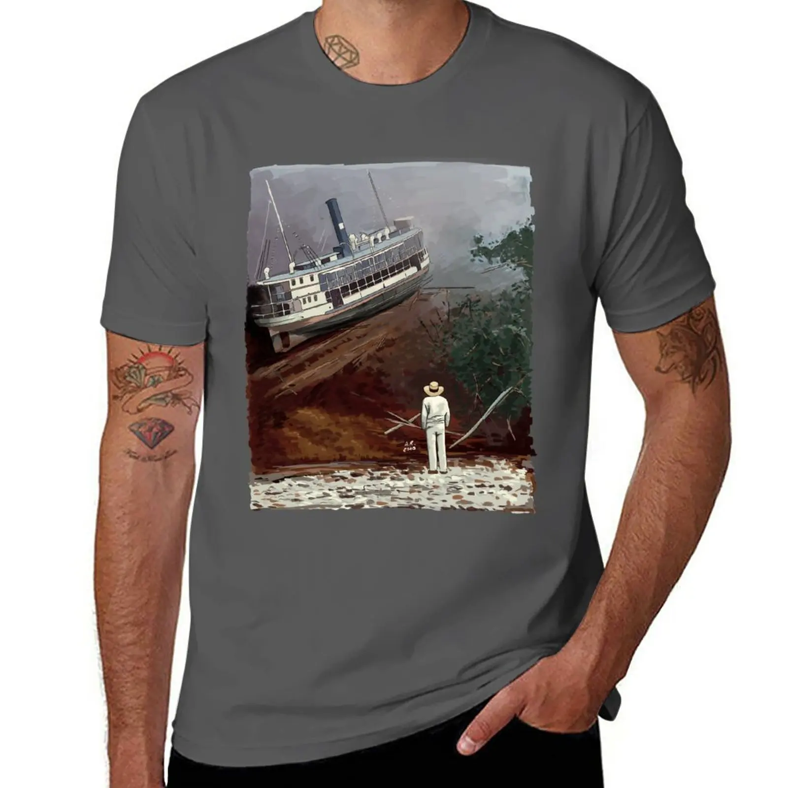 

New Fitzcarraldo Illustration by Burro T-Shirt shirts graphic tees anime funny t shirts Men's t-shirt