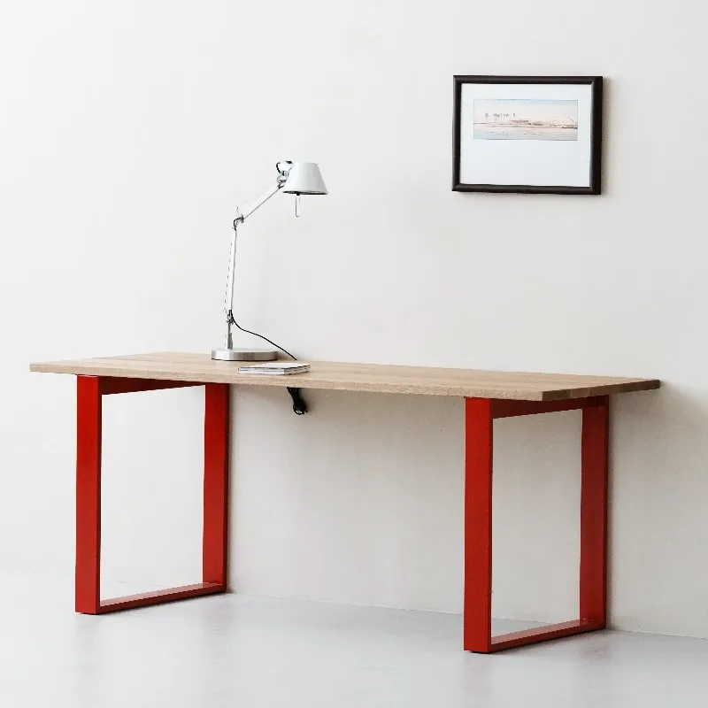 

Red Stainless Steel Table Legs Square Frame Minimalist Desk Feet Office Stand Stable Furniture Replacement Parts