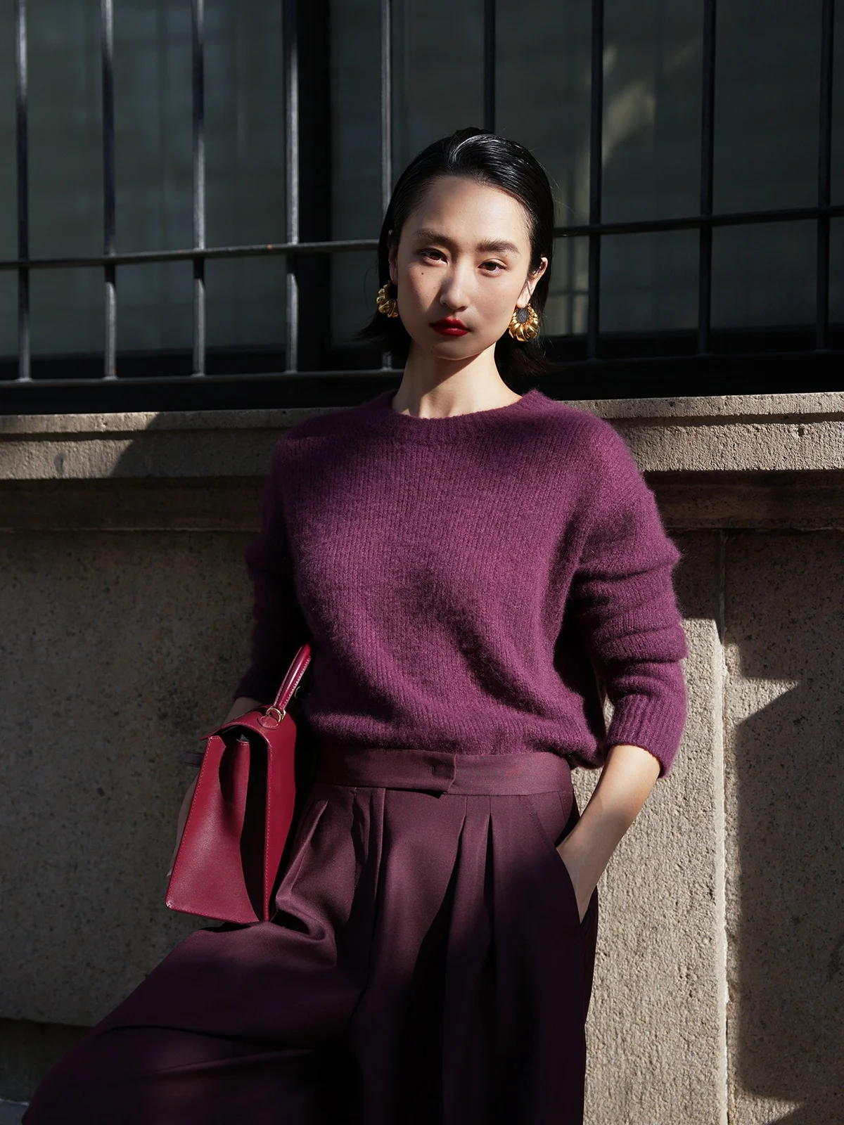 

Женский вязаный свитер LemonChen Cloud Walking Ele Color Camere из специальной пряжи, свободного кроя, с длинными рукавами и круглым вырезом