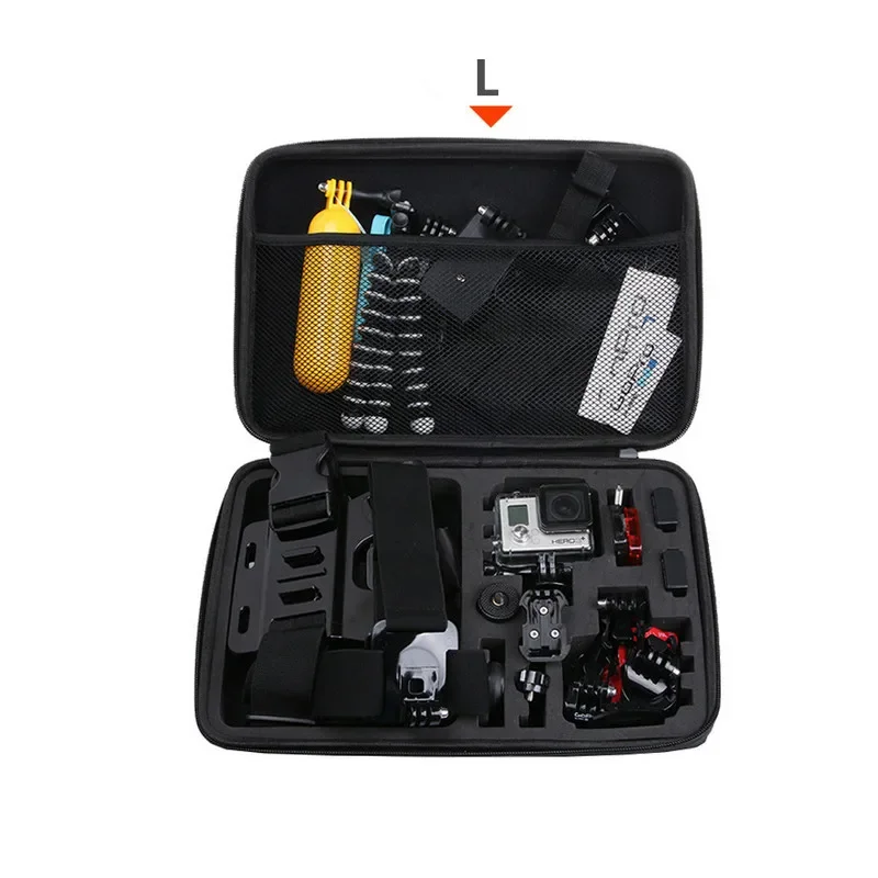 GoPro Hero 6,5,4,3,xiaomi yi,sjcam,アクションカメラアクセサリー用のポータブル収納ケース,保護EVAボックス,カモフラージュケース