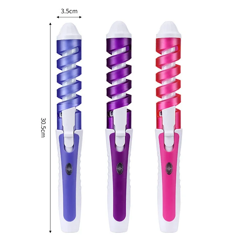 مكواة تجعيد حلزونية سحرية، أداة تجعيد الشعر الكهربائية المنزلية، تسخين سريع، أداة تجعيد السيراميك، تصفيف الشعر، محمولة، دوارة تلقائية #5