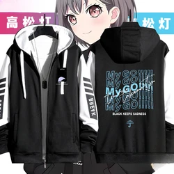 3D Print Anime BanG Dream! It's MyGO Zip Up Hoodie Women Men Harajuku Sweatshirt Tomori Takamatsu Cosplay Zipper Hooded Jacket