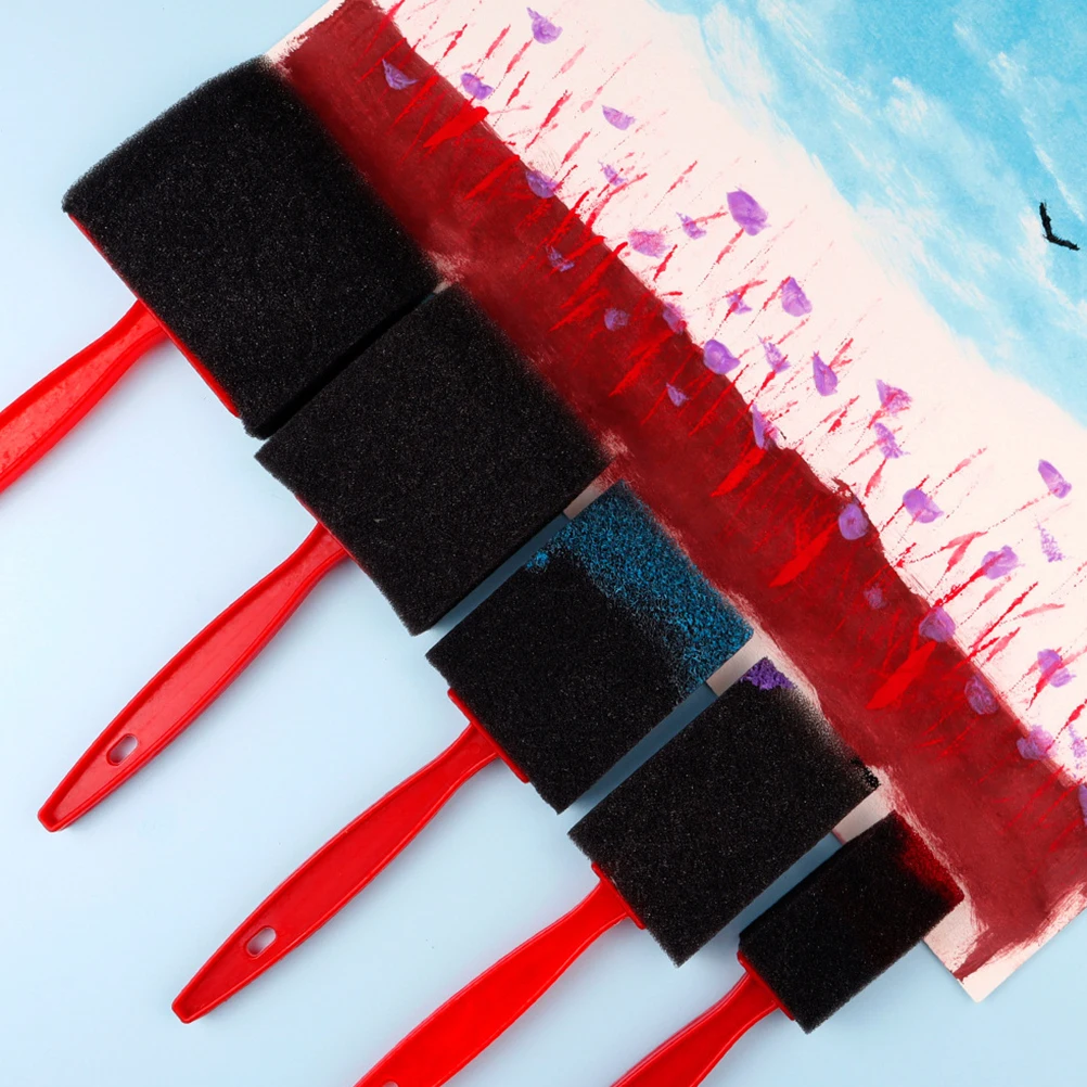 

15pcs Sponge Comfortable Plastic H Painting Brushes les Kids Art Supplies Watercolor Sponge Brushes Tools Craft Gifts