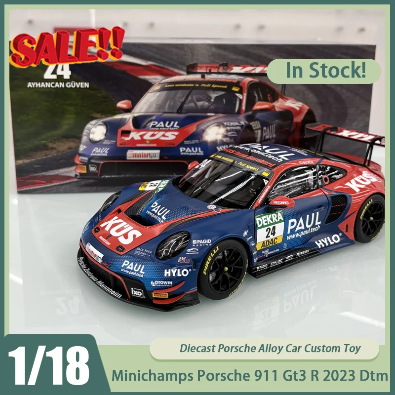 

New In Stock Minichamps 1:18 Porsche 911 Gt3 R 2023 Dtm #75 #24 #96 24h Newlingberg Alloy Car Model Miniature Diecast Custom Toy