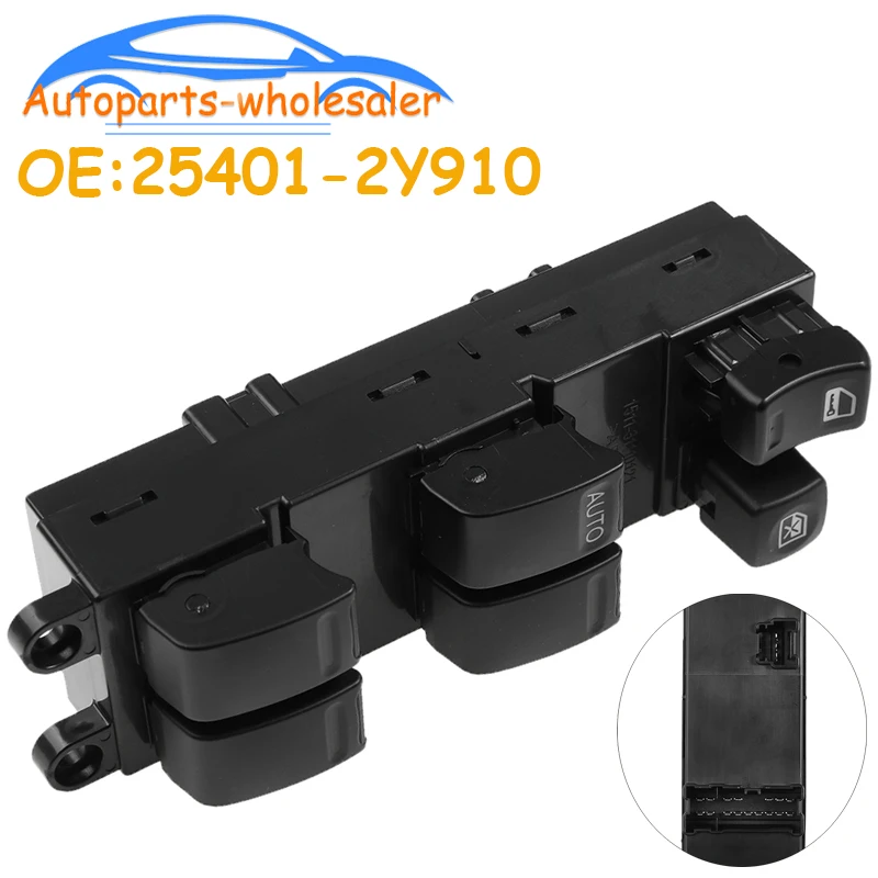Interruptor Electrónico Maestro para Ventanas 25401-2Y910 254012Y910 25401-4Y100 para Nissan Maxima Sentra Subaru Impreza Infiniti I35