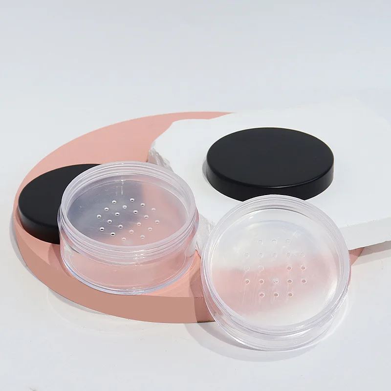 5/10/20/30/50g Empty Plastic Loose Powder Jar Cosmetic Powder Puff Case Sifter Cosmetic Containers Portable Loose Powder Case