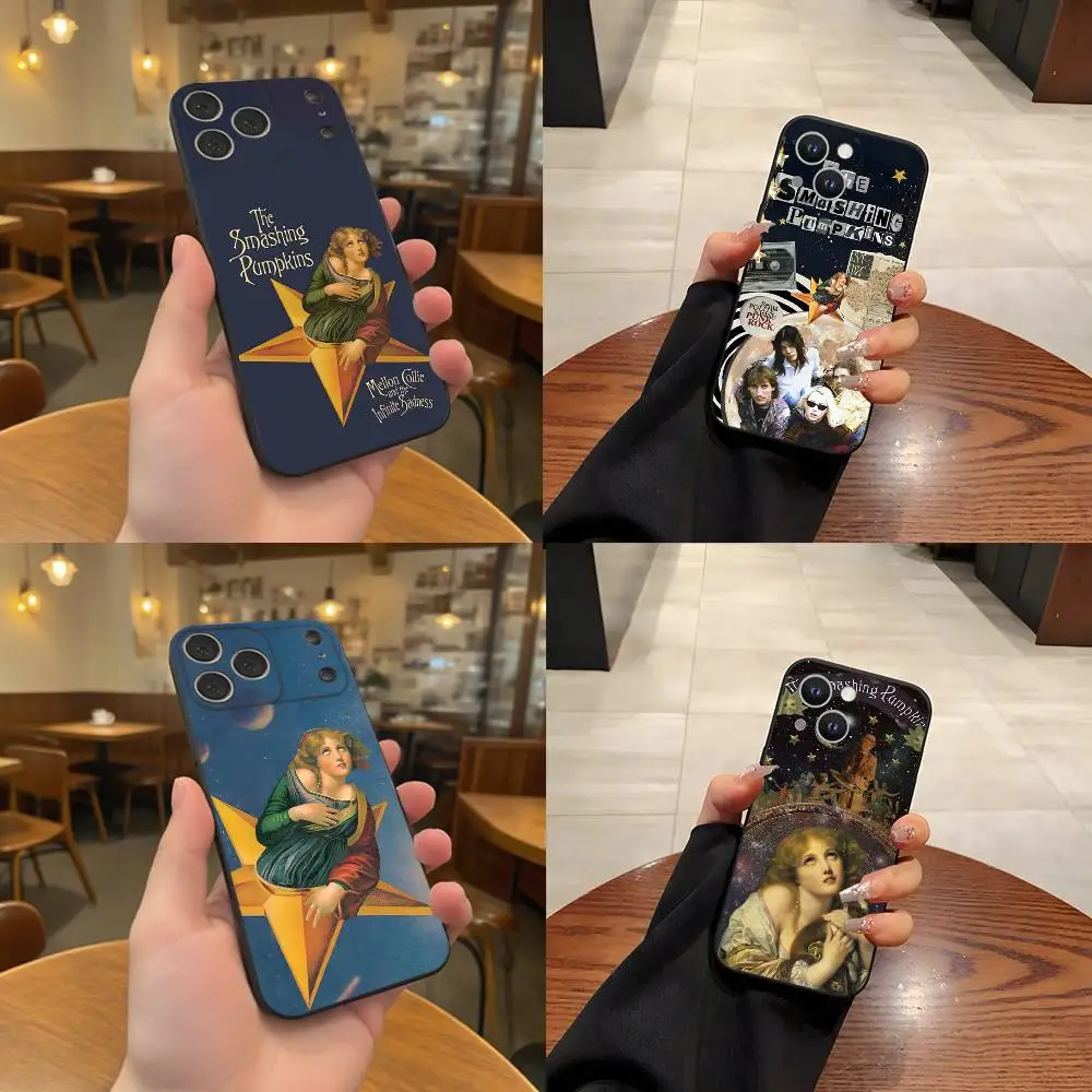

The S-Smashing P-Pumpkins Phone Case For iPhone 17,16,15,14,13,12,11,Pro,Max,Plus Black Soft Cover