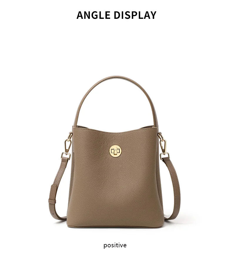 Elegante Retro-Handtasche aus hochwertigem Rindsleder mit mehrschichtigem Schultergurt und Verschluss, Umhängetasche für Damen – Detail 8