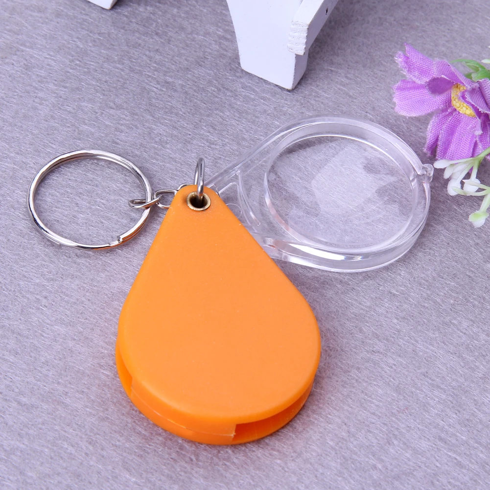 10X Handheld Magnifying Glass Portable Plastic Handheld Pocket Magnifier Solid Color with Cover for Reading Coins Hobby Travel