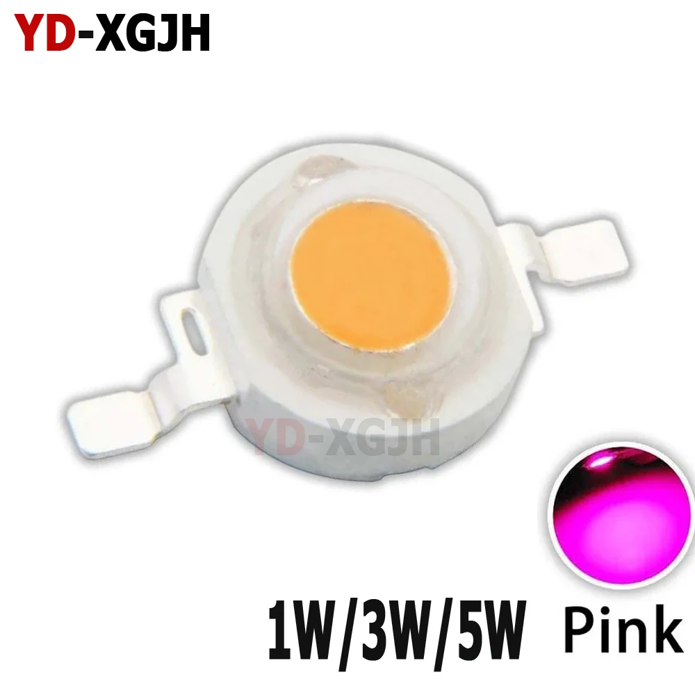 1W 3W 5W Pink LED Light Beads 1300-1600K  3-3.6V 6-7V 300-350mA 600-700mA LED Chips For DIY flashlight Spotlight Downlight