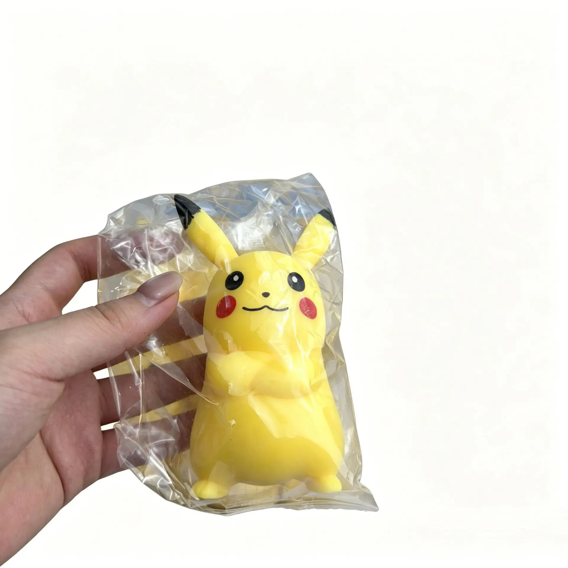 12pcs/Full Case TPR Flour-Filled Pikachu Squishy Toy, Fast Rebound Stress Relief Decompression Fidget Blind Box