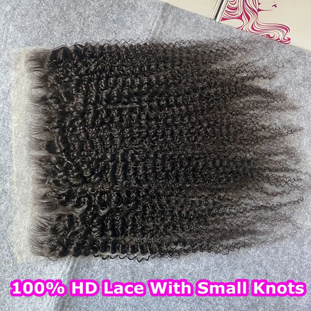 

Afro Kinky Curly Invisible HD 13x4 Кружева Фронтальная часть Человеческих Волос Melt Skins Предварительно Сорванные HD Кружевные Фронтальные Афро Kinky 4x4 HD Кружевная Застежка