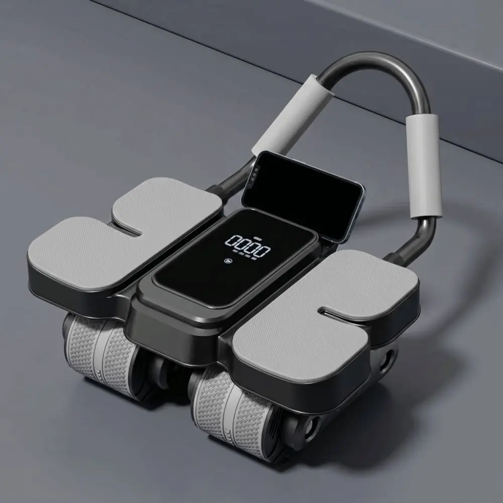 Four-wheel Design Abdominal Exercise Wheel Bouncing Feature Automatic Rebound Abdominal Trainer Rolling Function New