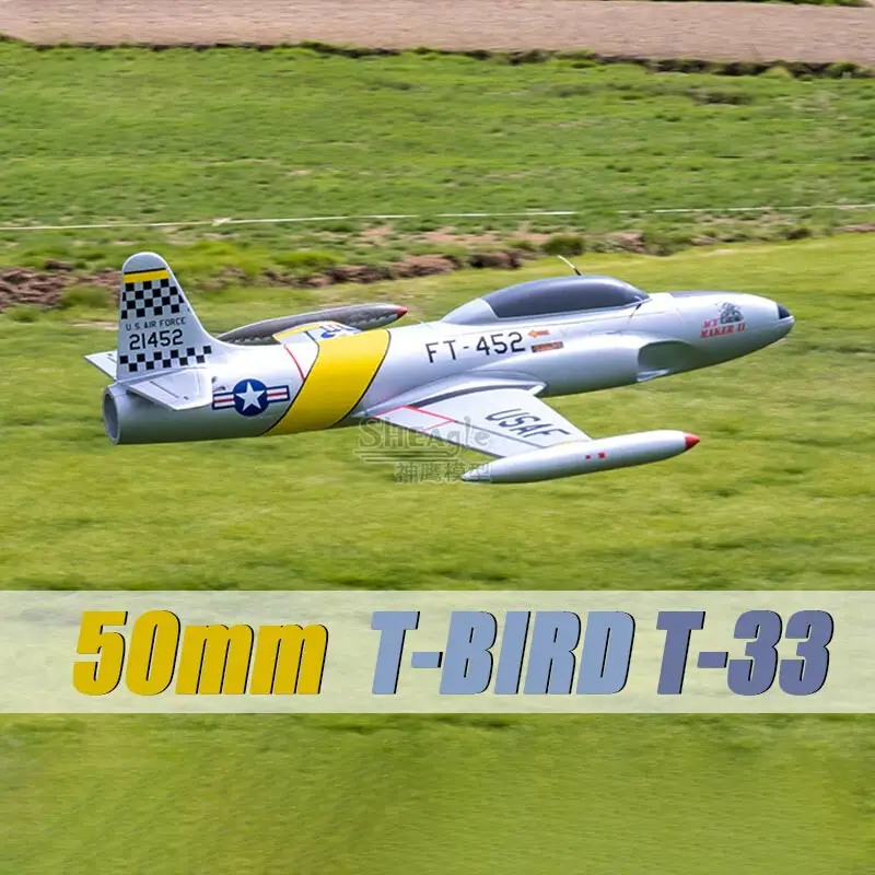 

T33 Aerial Model Airplane Fighter Electric Remote Controlled With Flight Control Adult Toy 50-Inch Fixed Wing Aircraft Model