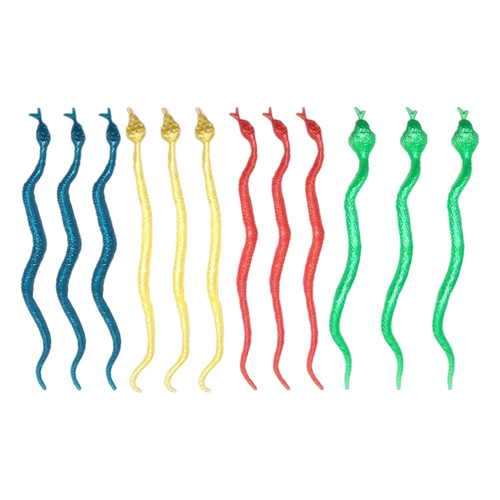 30 Pcs Artificial Snake Toy Snakes for Kids Fake Children's Toys Party Favors Mini Halloween Trick