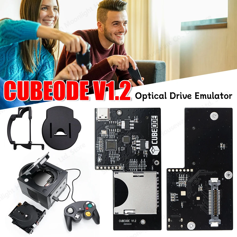 CUBEODE V1.2 Optical Drive Emulator Upgraded Plug and Play GC Loder No SD2SP2/SDGecko Required for NGC GameCube DOL-001&DOL-101