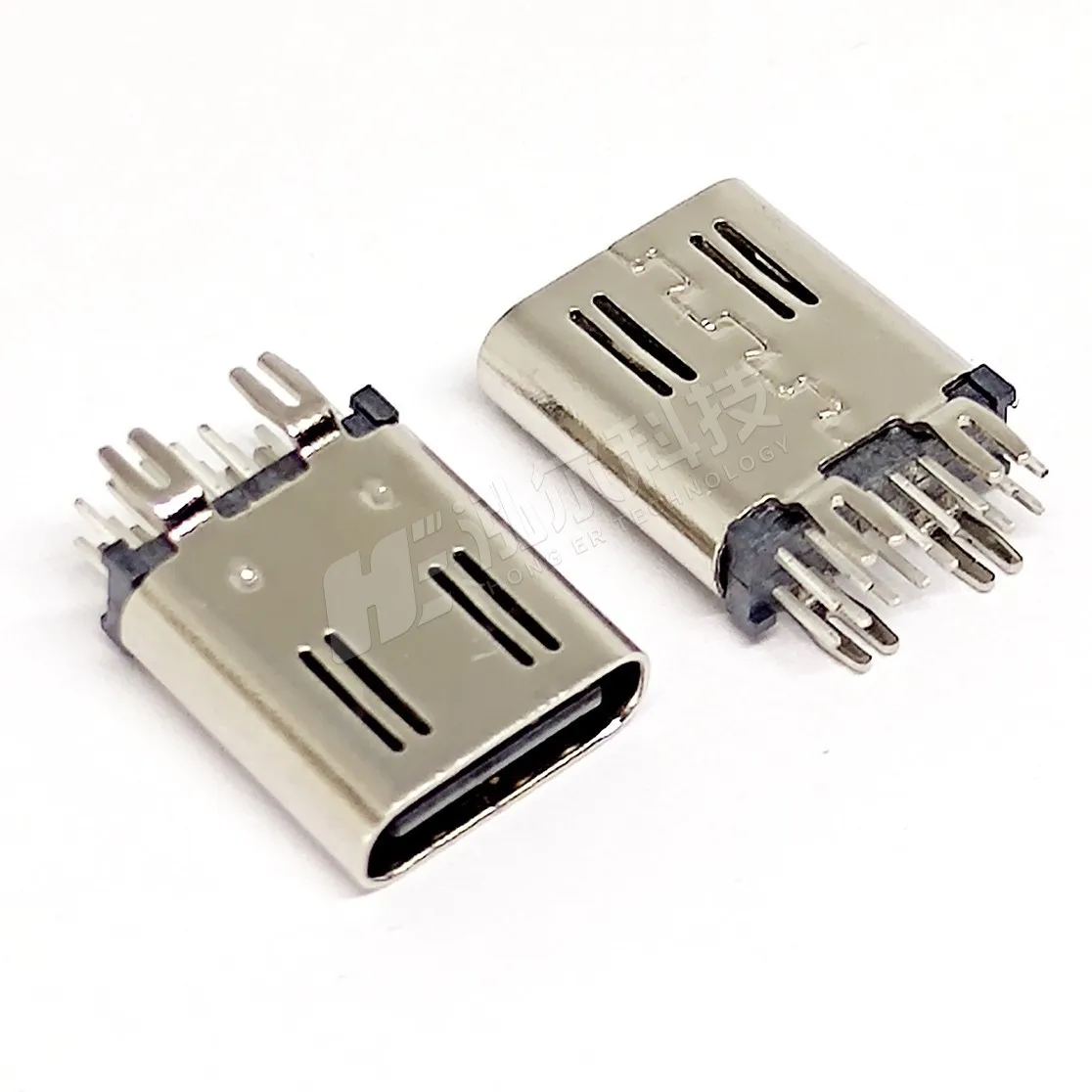 For TYPE-C 14PIN female180 degree vertical 14P plug board 10.0H harpoon foot with shrapnel female head USB