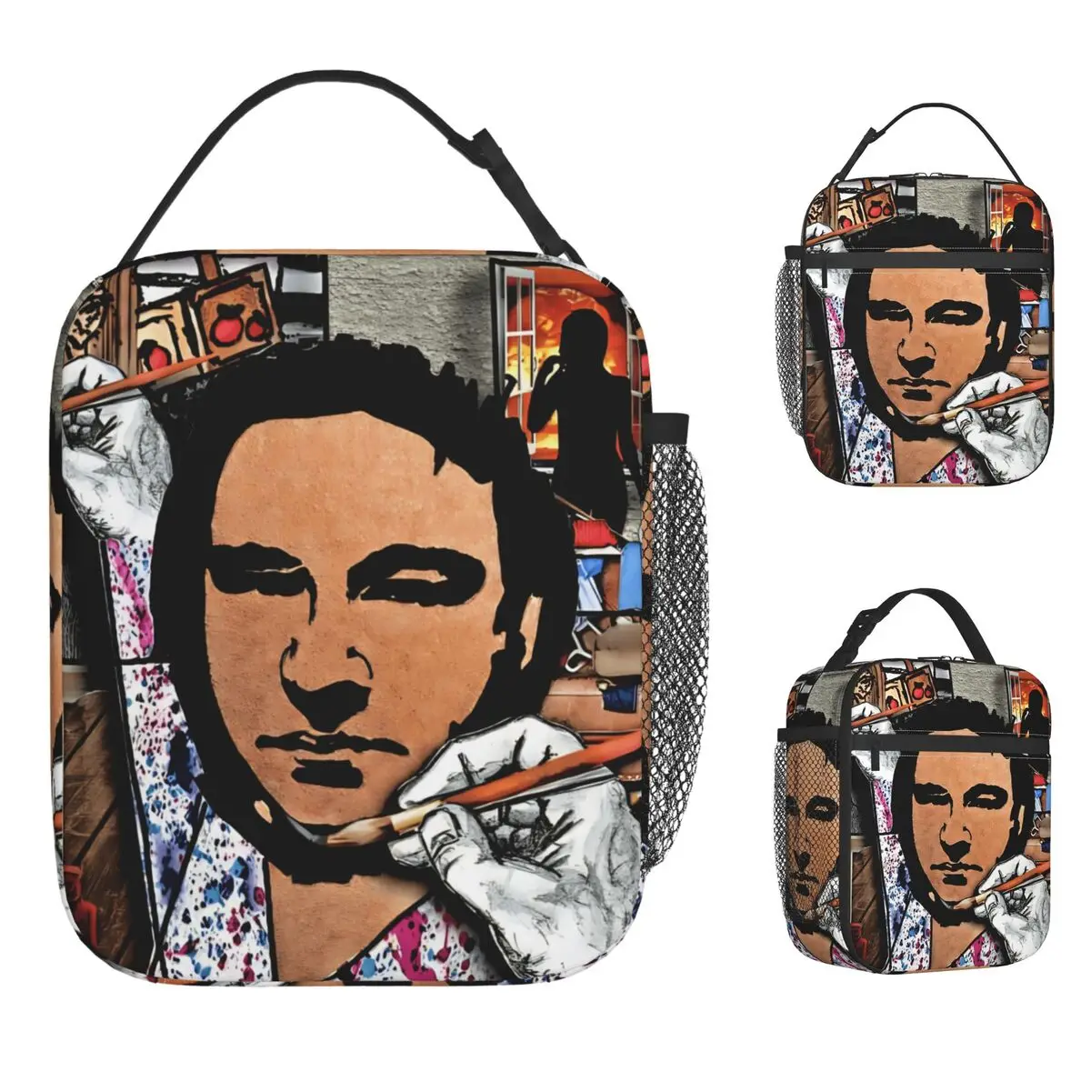 

Pop Art Paintings Lunch Bag The Artist School Lunch Box For Child Retro Print Thermal Lunch Bags Oxford Portable Cooler Bag