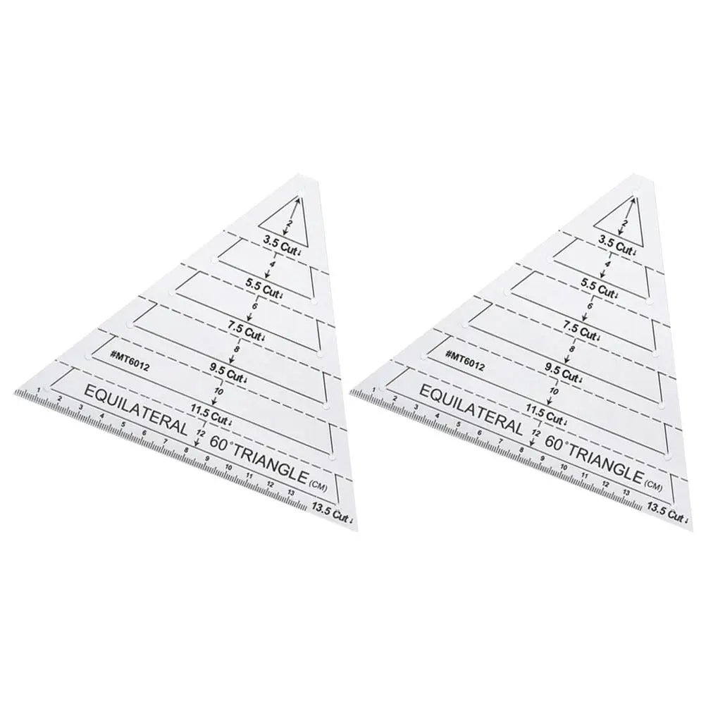 2Pcs High-Durability Acrylic Quilting Ruler Template for Sewing Patchwork Quilting Handwork Clear Cutting Ruler with Precision view 3