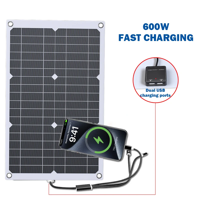 Zestaw inwertera solarnego 4000W, system solarny 12V na 220V, ładowanie paneli słonecznych, domowy i zewnętrzny system generowania energii. — zdjęcie produktu 3