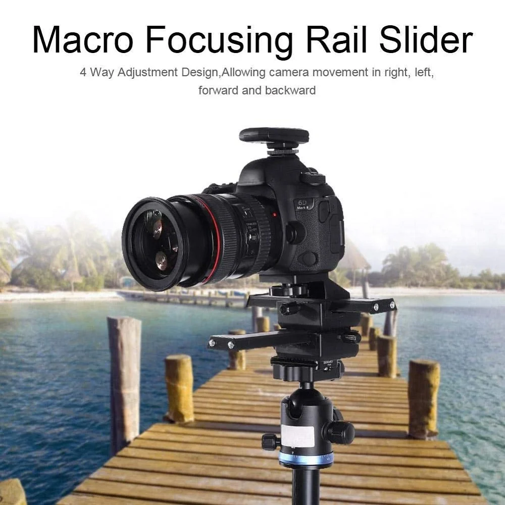 Mcoplus 4 Way Macro Focusing Rail Slider for Canon Nikon Pentax Olympus Sony 1200D 1100D 650D 600D 550D 500D 450D D750 D850