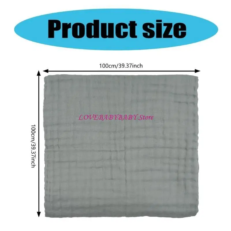 بطانية الطفل 100x100cm للأطفال حديثي الولادة والطفل 6 طبقات لحاف تنفس 4xBC