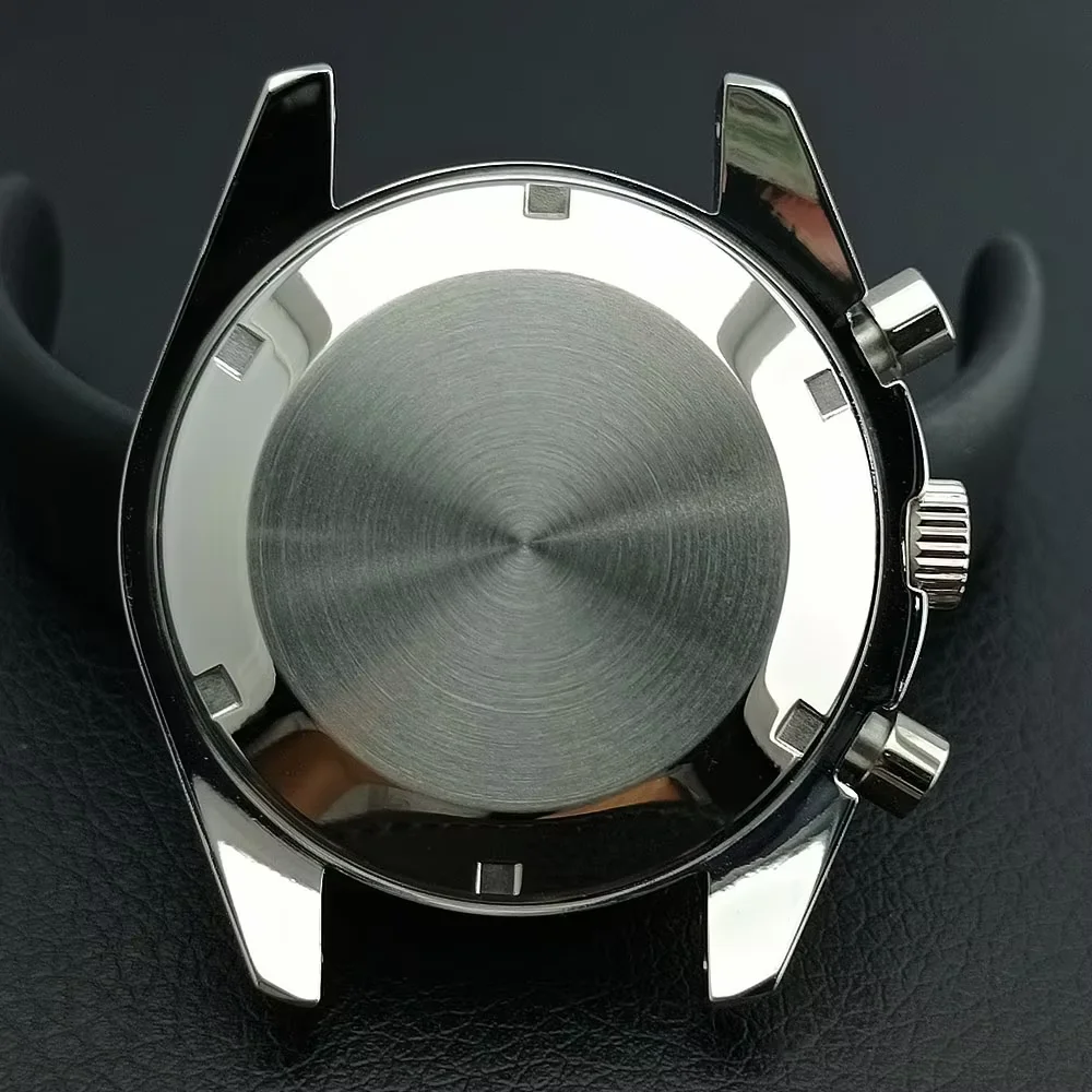 Stainless Steel Moon Pattern Watch Case Back Suitable for VK63 Movement Watch Case Parts