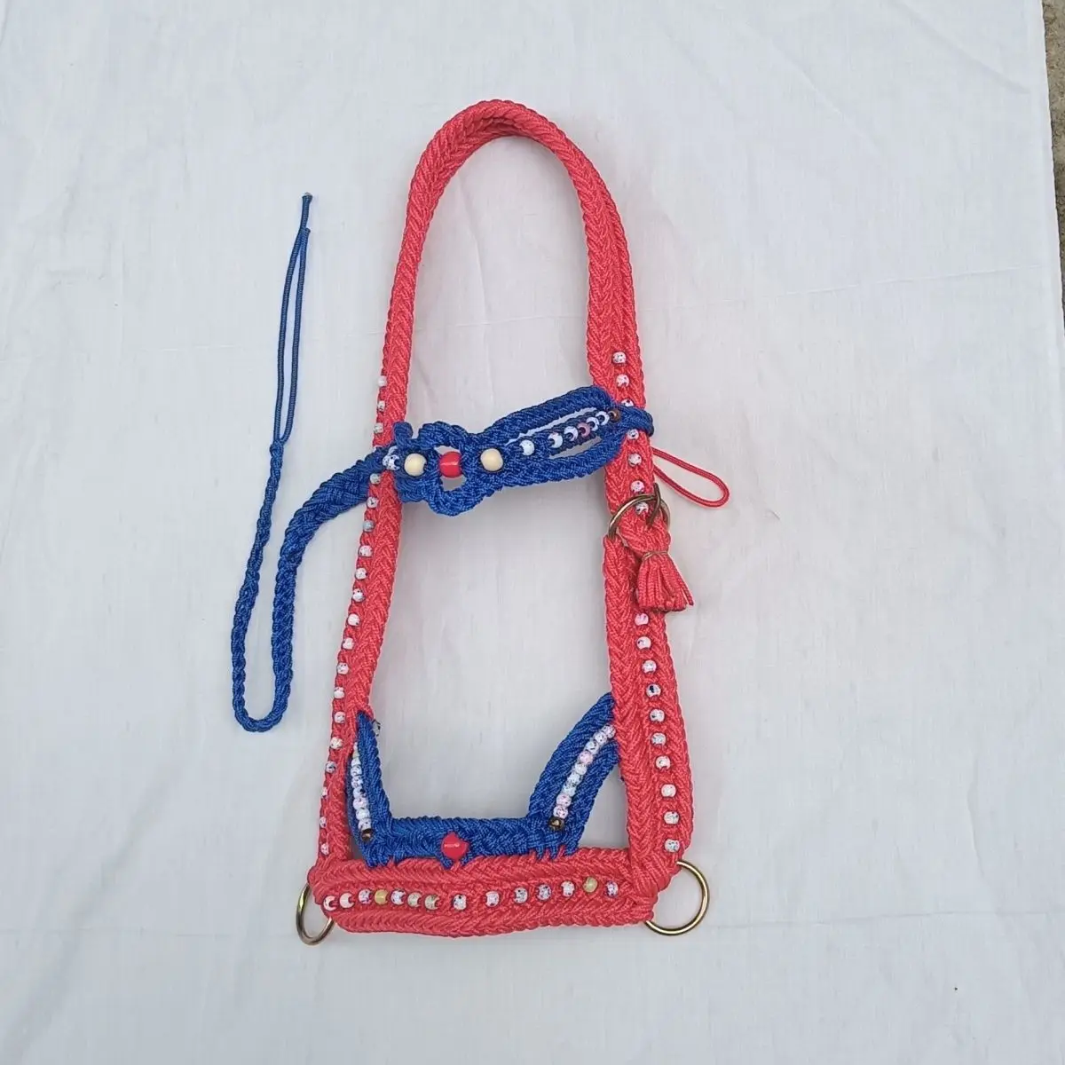 Pure Hand-Woven Accept Customized String Beads Adjustable Large Horse Halter