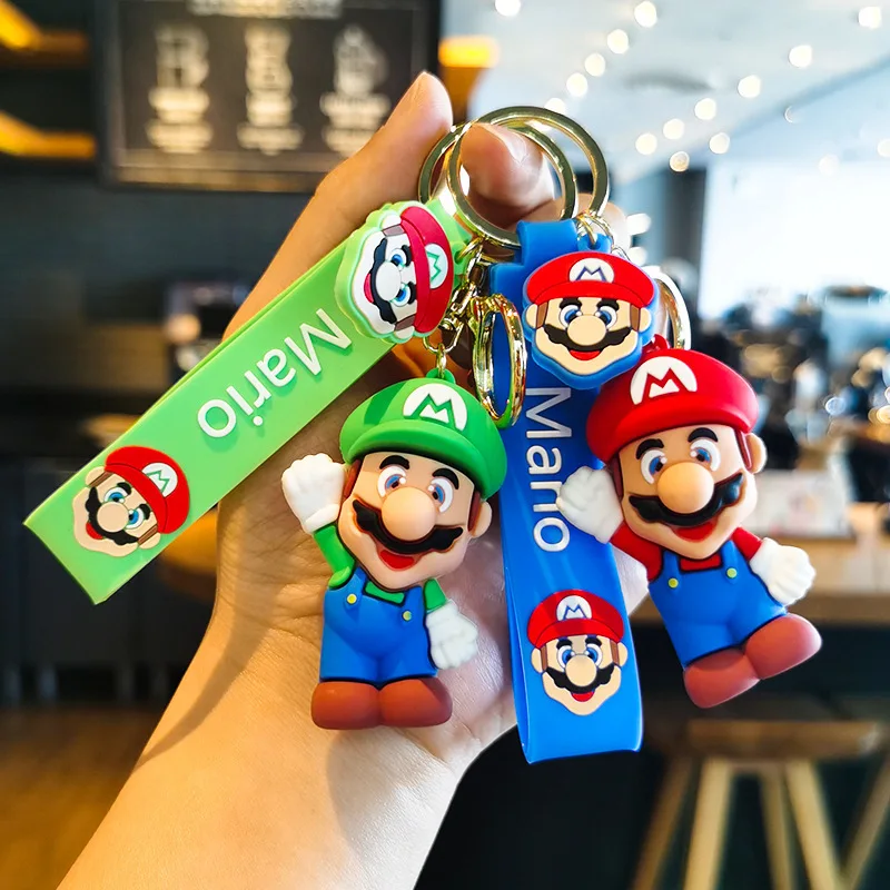 

Super Mariod Keychain Mariod Bros Luigi Toad Yoshi Bowser Action Figure Model PVC Cartoon Bag Doll Toys Gift Y2k Fashion