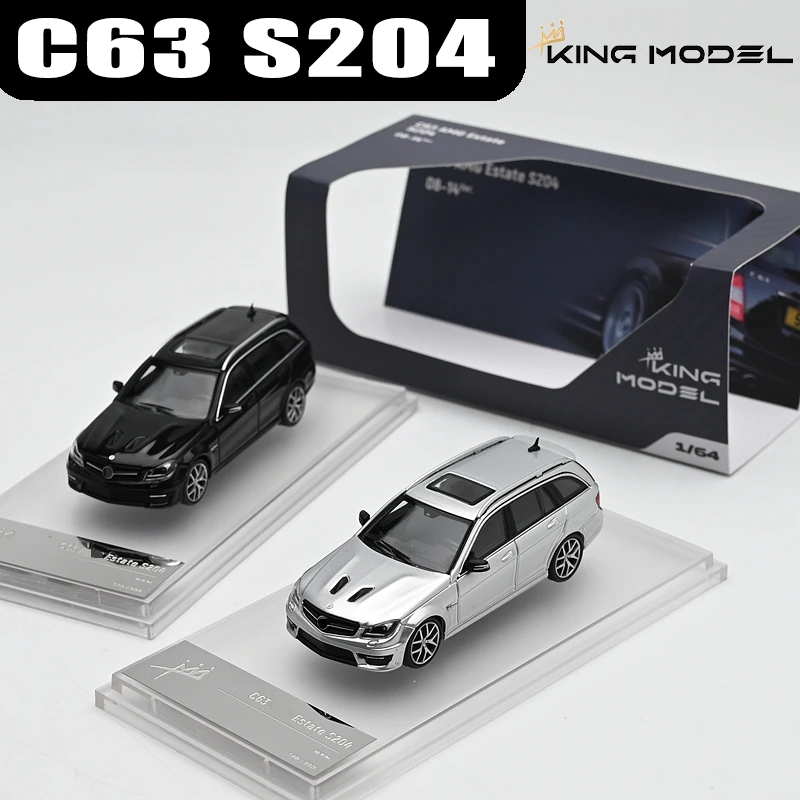 King Model 1/64 C63 Estate S204 Alloy Motor Vehicle Toy Die-casting Metal Model Collection Boy Christmas Gifts