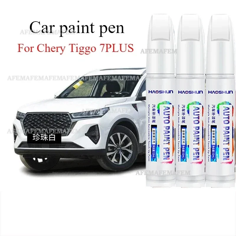 For Chery Tiggo 7PLUS Refinish Pen Car Special Pearl White Original  Black Scratch Repair Point Pen