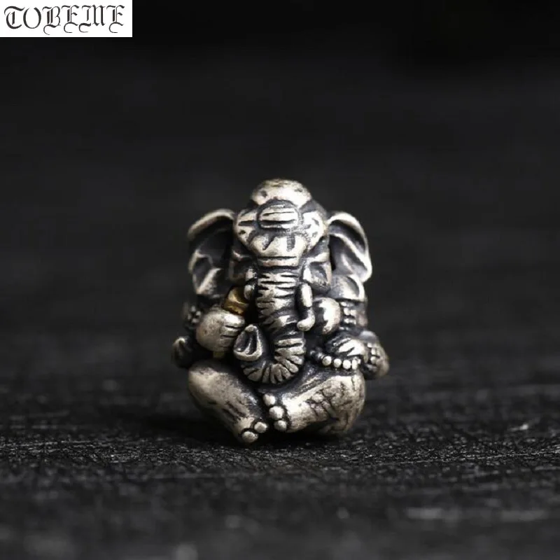 100% 925 Silver Ganesh Guru Bead Tibetan Mala's Three-way Bead Buddhist Ganesa Bead