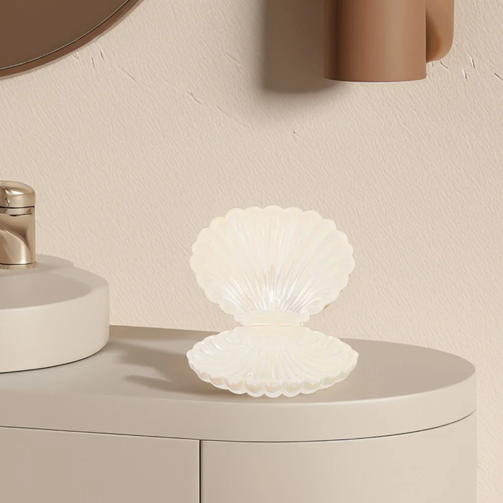 2 pezzi di luce notturna a conchiglia lampada a conchiglia a led per la decorazione della scrivania della camera da letto luce da tavolo touch dimmerabile stanza dei bambini a tema spiaggia costiera