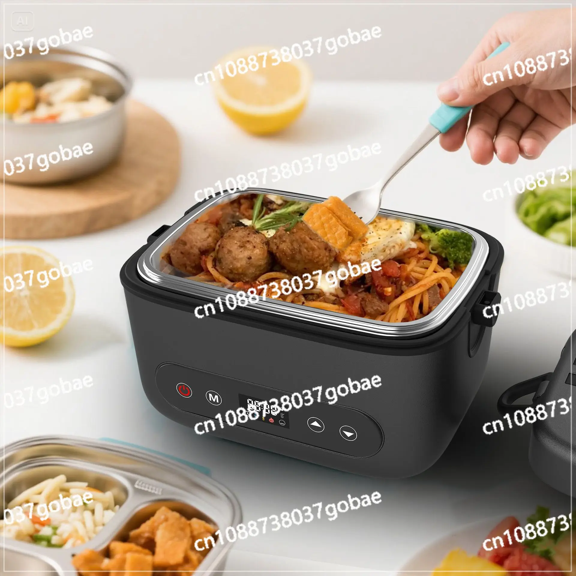 

New charging student electric lunch box large capacity smart lunch box heating rice artifact with temperature display