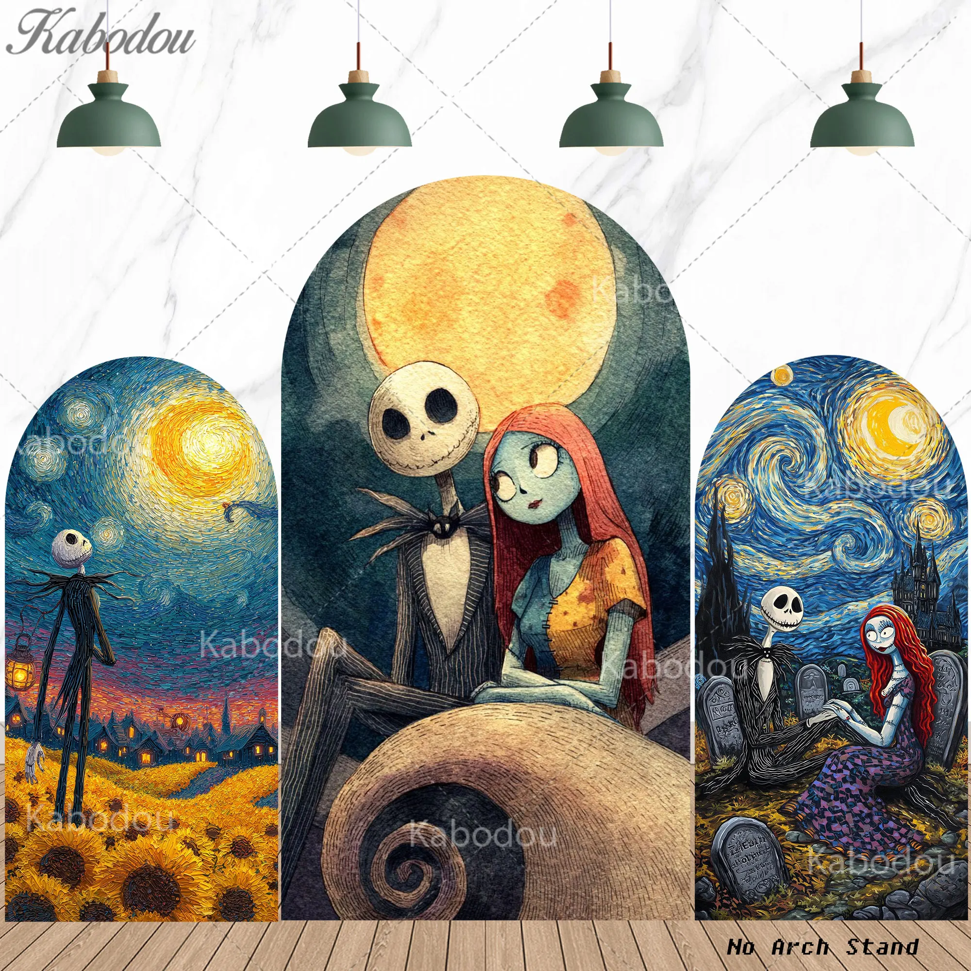 الكابوس قبل عيد الميلاد موضوع قوس خلفية الاطفال حفلة عيد ميلاد ديكور استحمام الطفل راية ملصق خلفية التصوير الدعامة #1