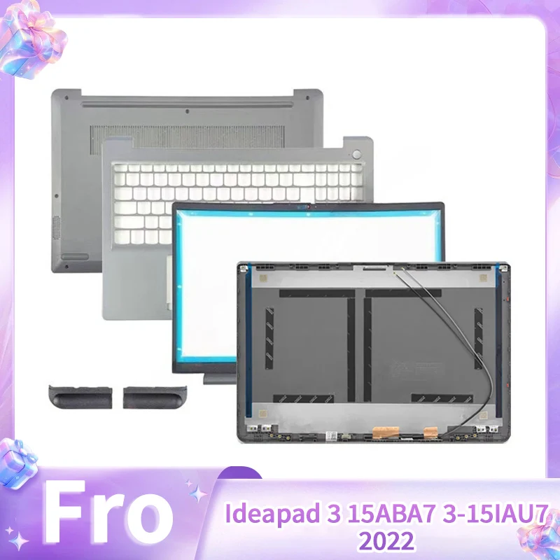 New Cover For Ideapad 3 15ABA7 3-15IAU7 15s 2022 Laptop LCD Back Top Cover Front Bezel Hingecover Palmrest Lower Bottom Case