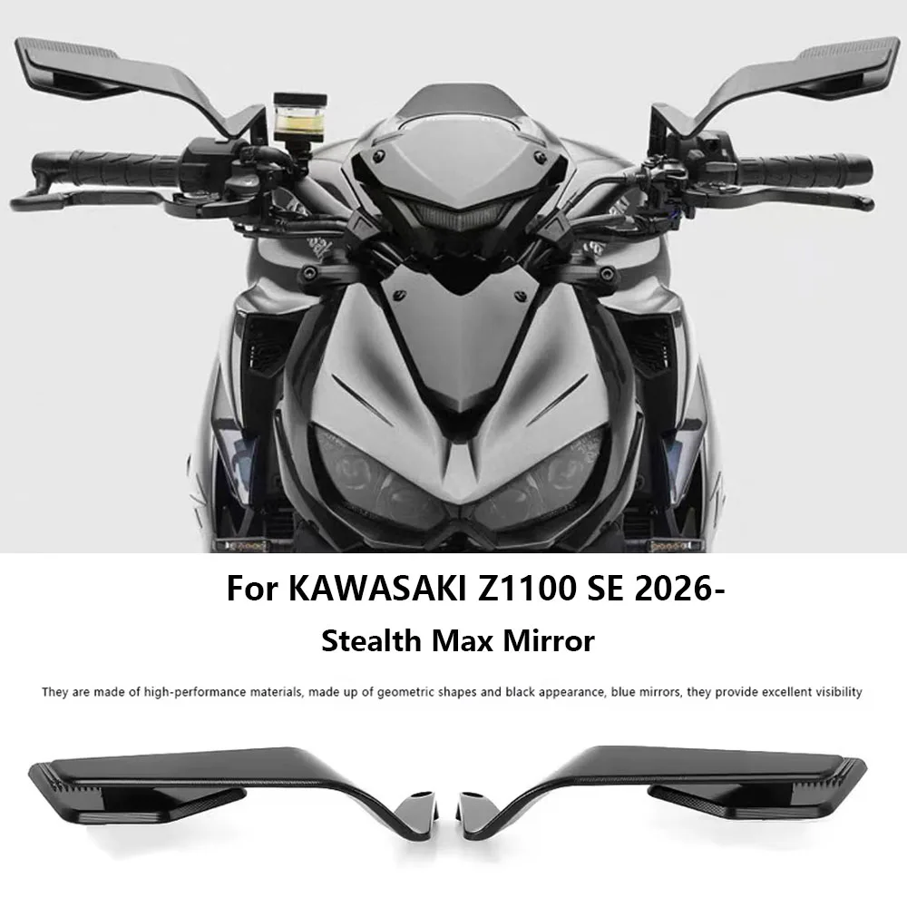 

For KAWASAKI Z1100 SE 2026- Motorcycle Rearview Mirror Wing Aerodynamic Aluminum Stealth Max Mirrors