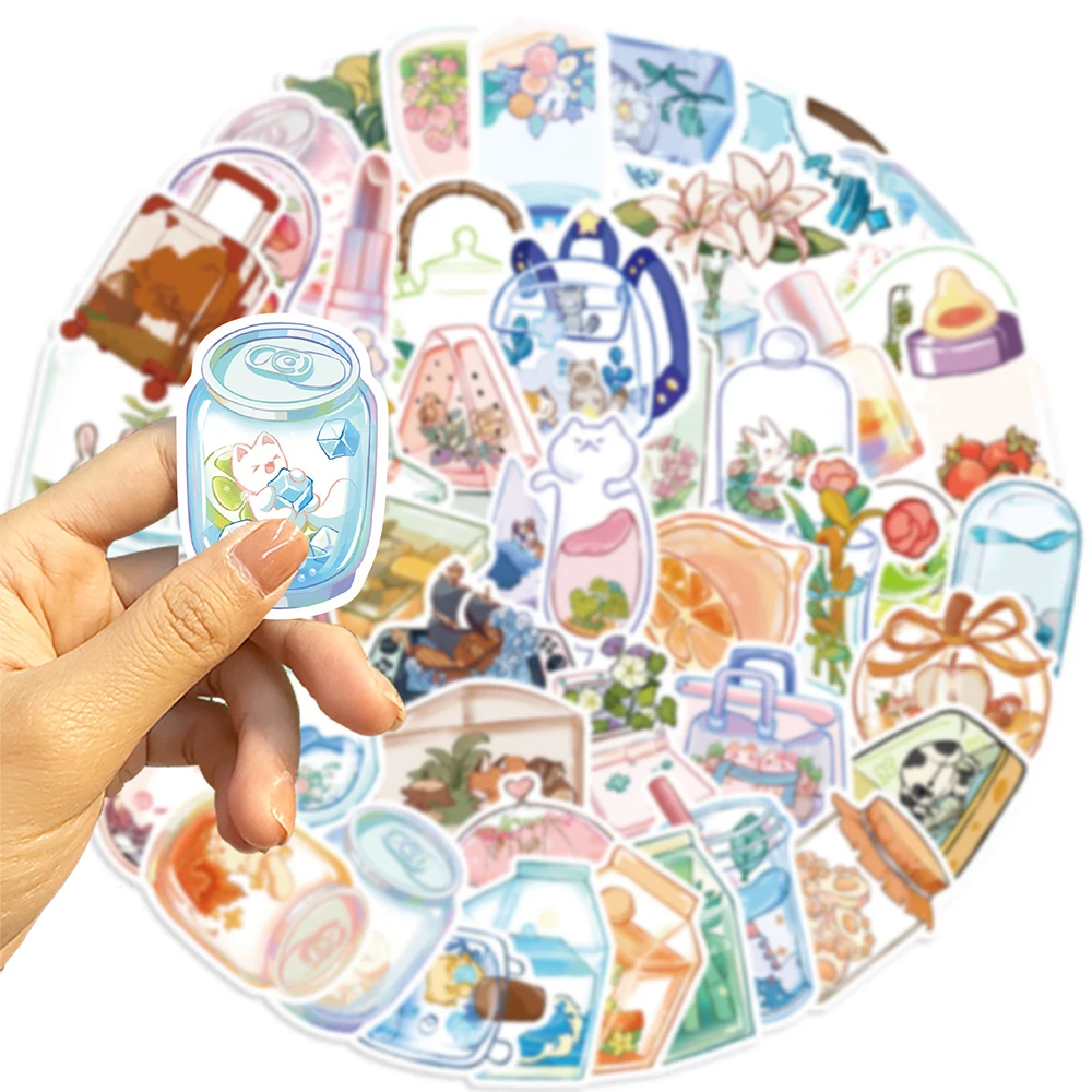 10/30/50pcs Cute INS Drink Cartoon Aesthetic Stickers Decals Laptop Fridge Phone Scrapbook Suitcase Decoration Sticker Kids Toys