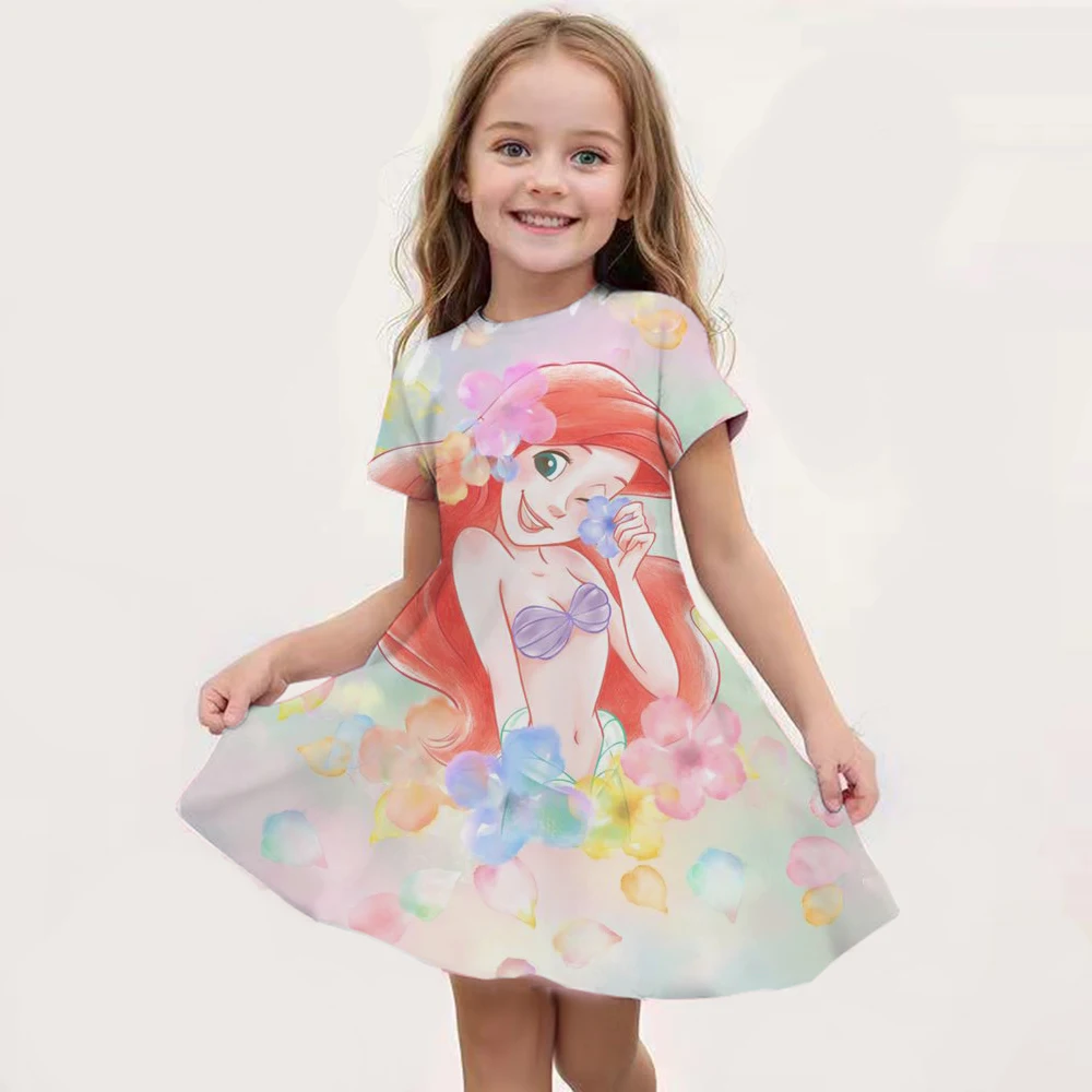 New kids Nightdress Elsa Cartoon Dress Minnie Printing Sleepwear Girls Nightgowns Children Party Dresses Pajamas Girls Dress