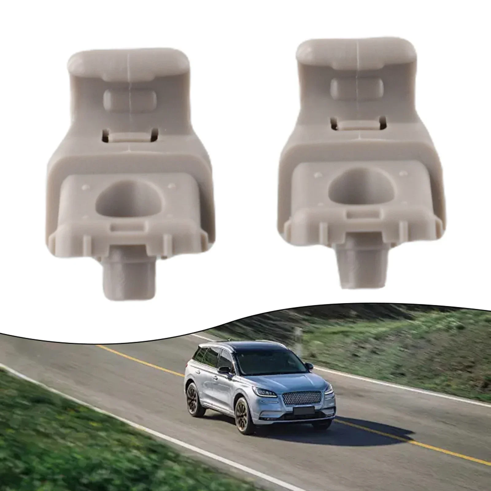 

For Tesla For Model 3 2017 2020 Sun Visor Hook Clips Replacement Set 2 Pieces ABS Plastic with OEM Part Number 113099300A